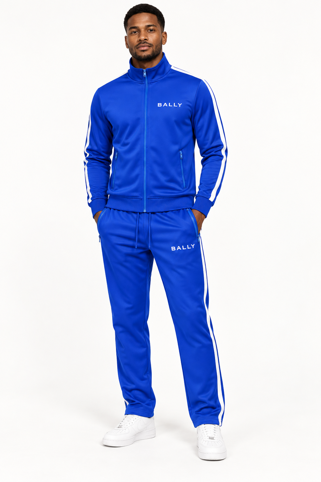 Men's Bally Dri-Fit TrackSuit | Color: Blue | View 1