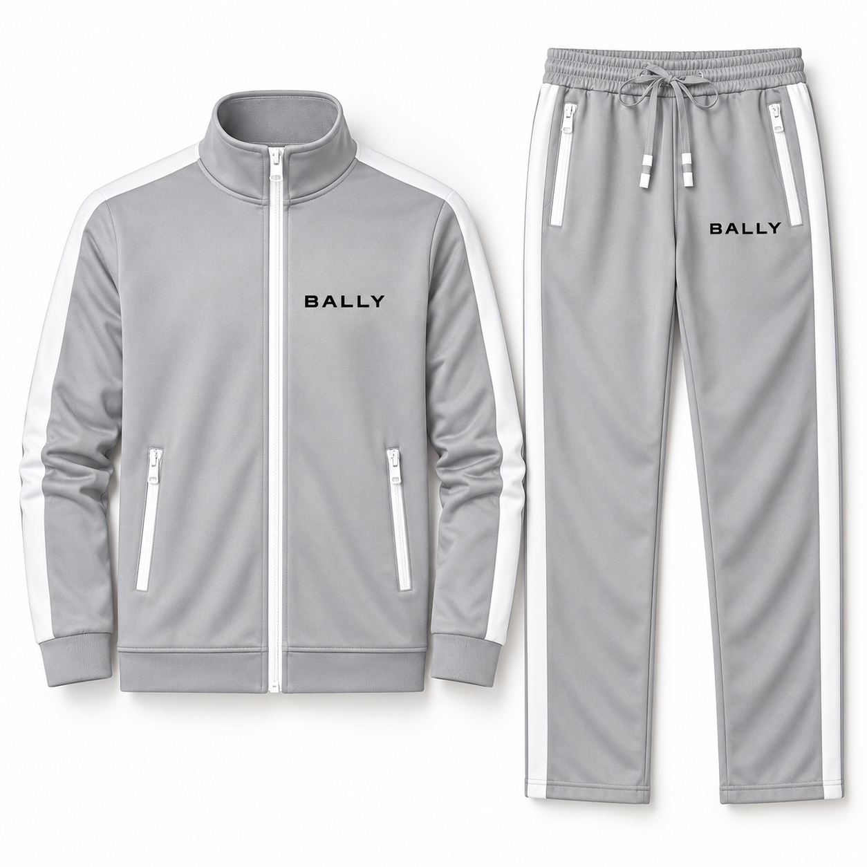 Men's Bally Dri-Fit TrackSuit | Color: Grey | View 5