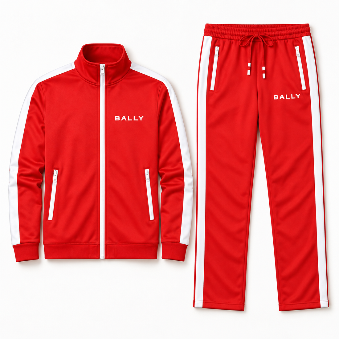 Men's Bally Dri-Fit TrackSuit | Color: Red | View 5