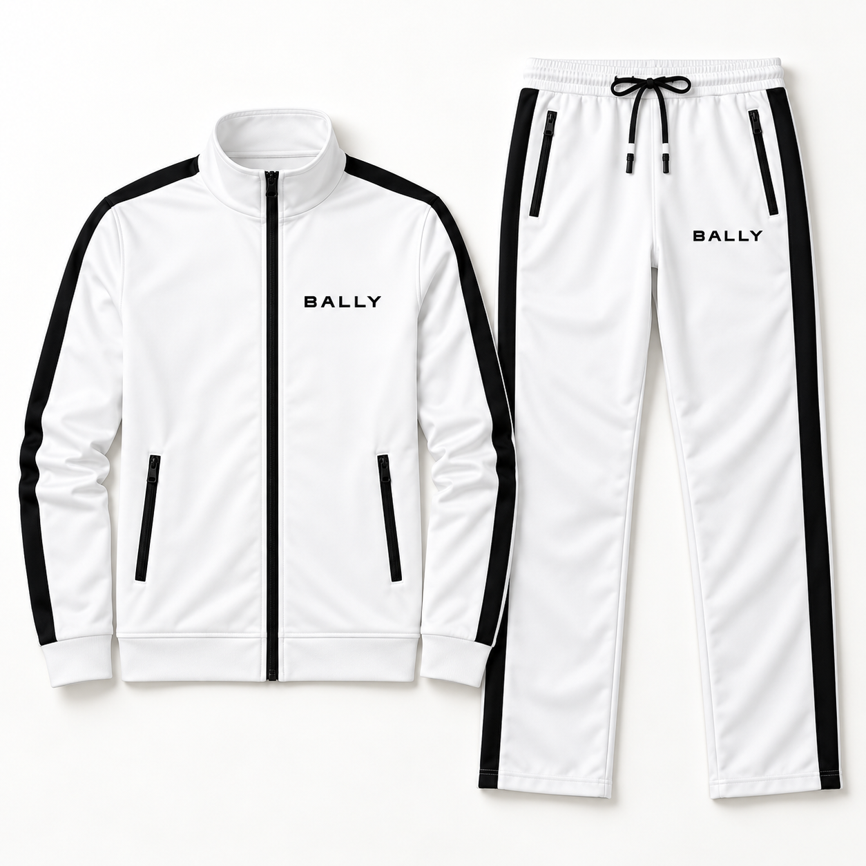 Men's Bally Dri-Fit TrackSuit | Color: White | View 5
