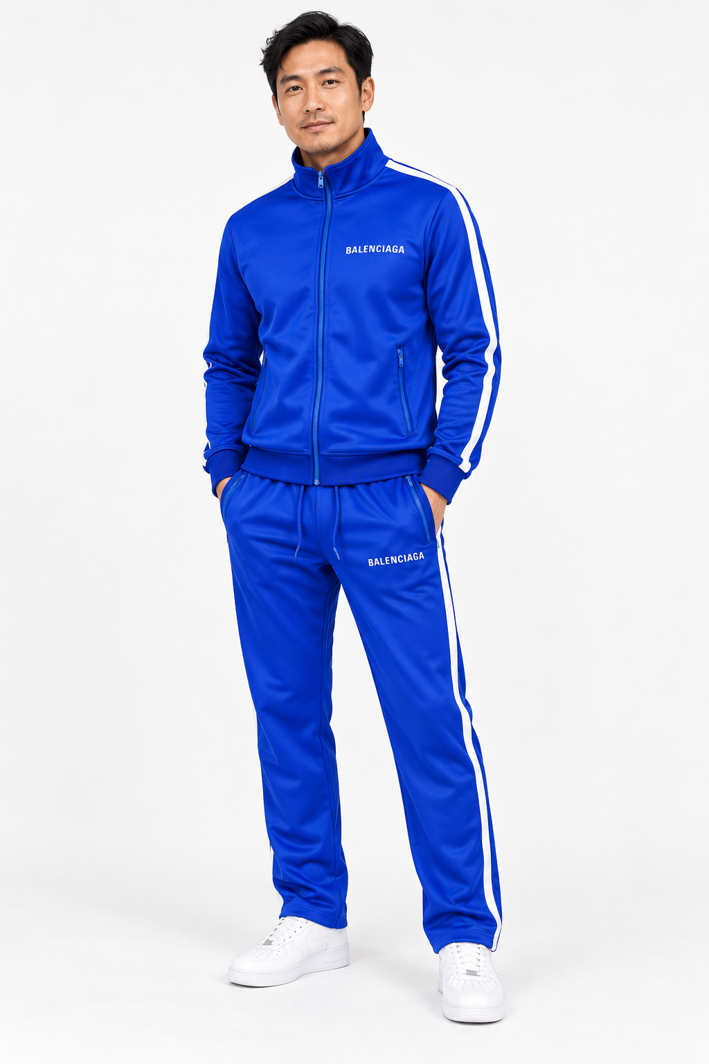 Men's Balenciaga Dri-Fit TrackSuit | Color: Blue | View 2