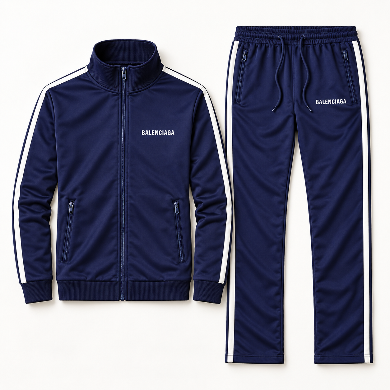 Men's Balenciaga Dri-Fit TrackSuit | Color: Navy | View 5