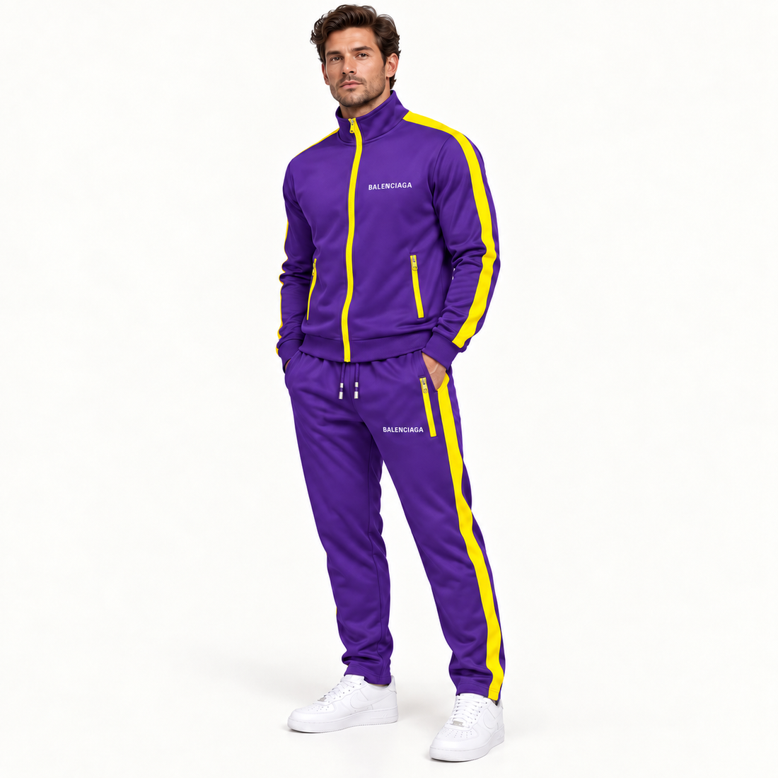 Men's Balenciaga Dri-Fit TrackSuit | Color: Purple | Image 2