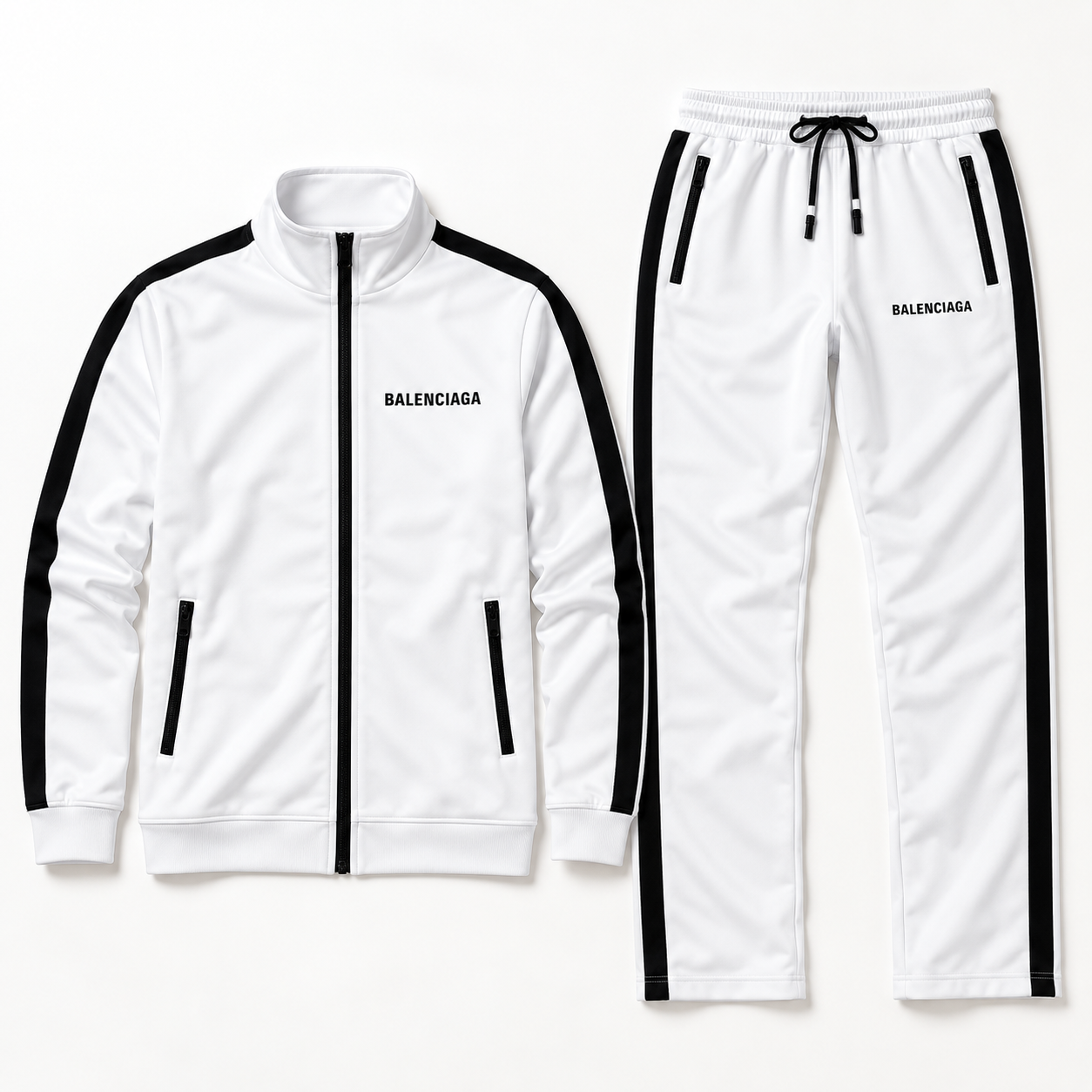 Men's Balenciaga Dri-Fit TrackSuit | Color: White | View 5