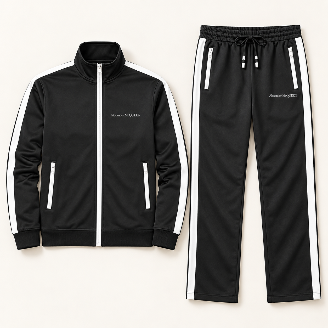 Men's Alexander McQueen Dri-Fit TrackSuit | Color: Black | View 5