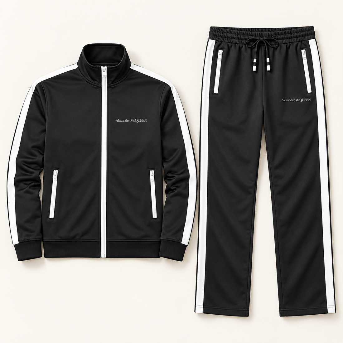 Men's Alexander McQueen Dri-Fit TrackSuit | Color: Black | View 5