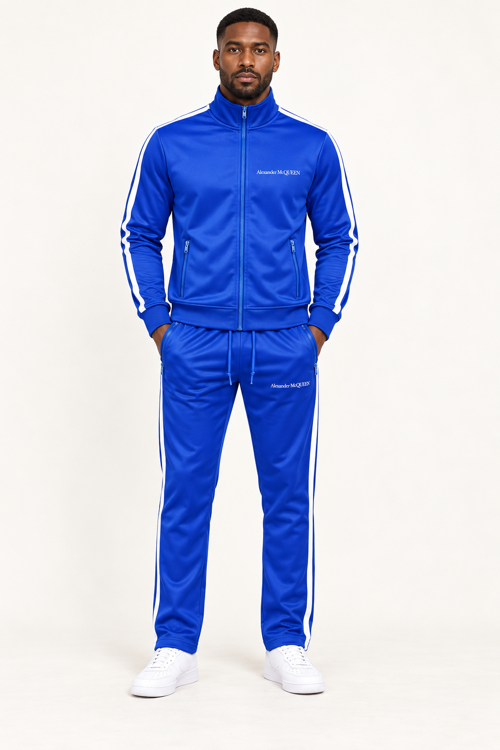 Men's Alexander McQueen Dri-Fit TrackSuit | Color: Blue | View 1