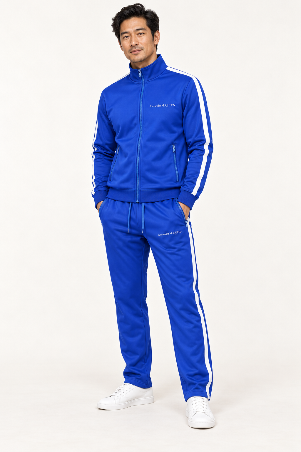 Men's Alexander McQueen Dri-Fit TrackSuit | Color: Blue | View 2