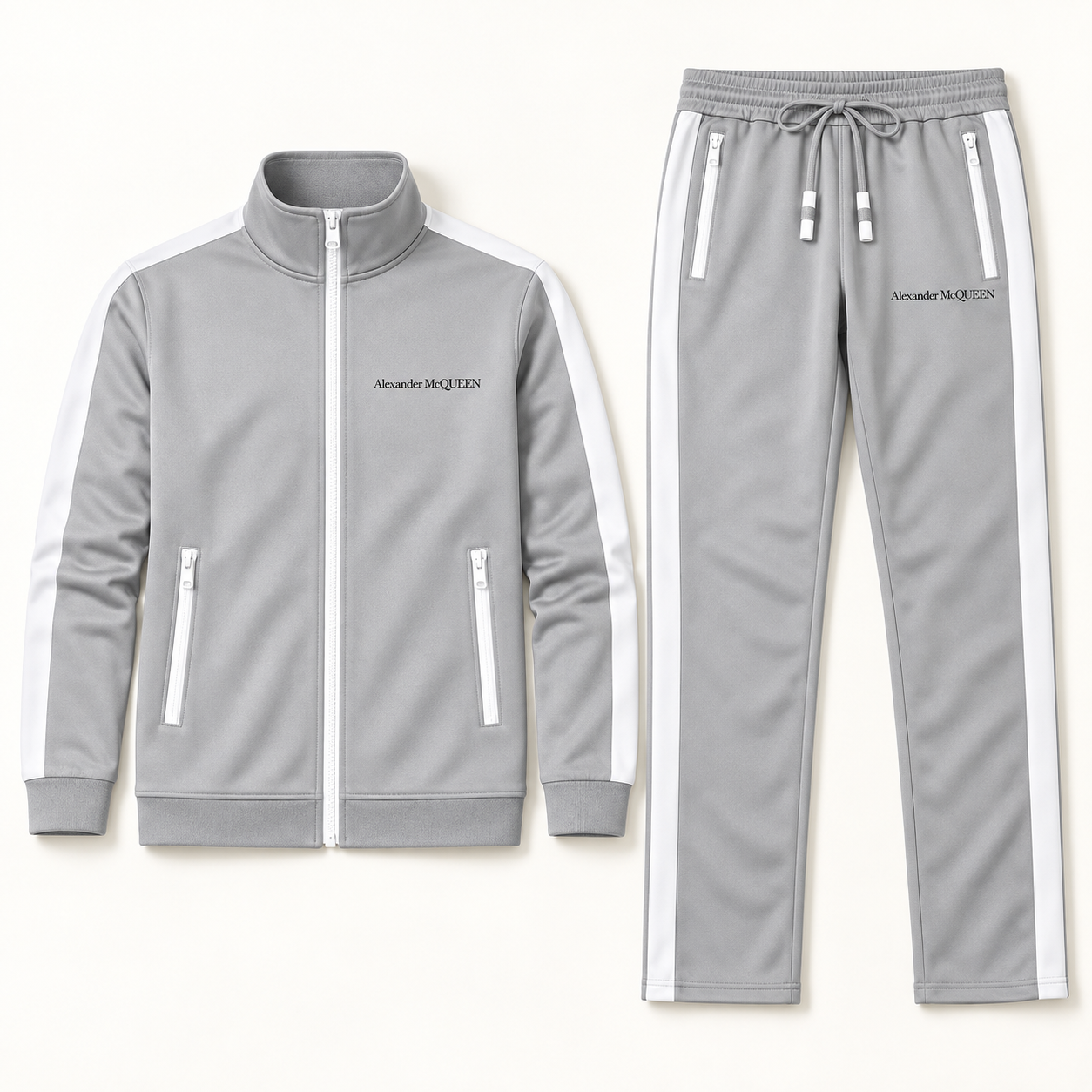 Men's Alexander McQueen Dri-Fit TrackSuit | Color: Grey | View 5