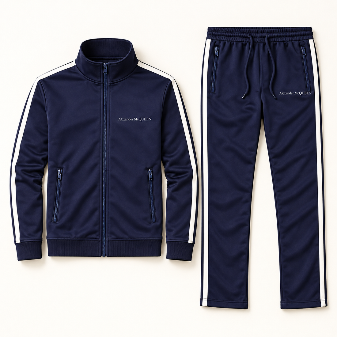 Men's Alexander McQueen Dri-Fit TrackSuit | Color: Navy | View 5