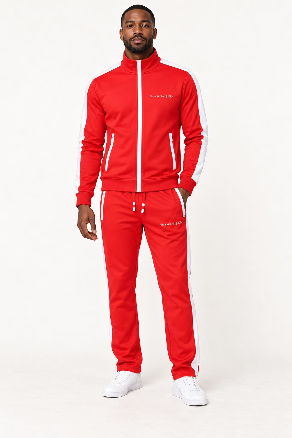 Men's Alexander McQueen Dri-Fit TrackSuit | Color: Red | View 1
