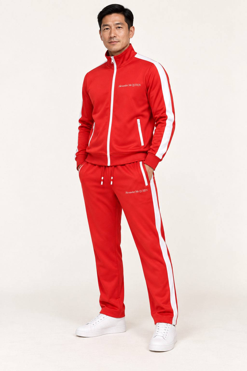 Men's Alexander McQueen Dri-Fit TrackSuit | Color: Red | View 2