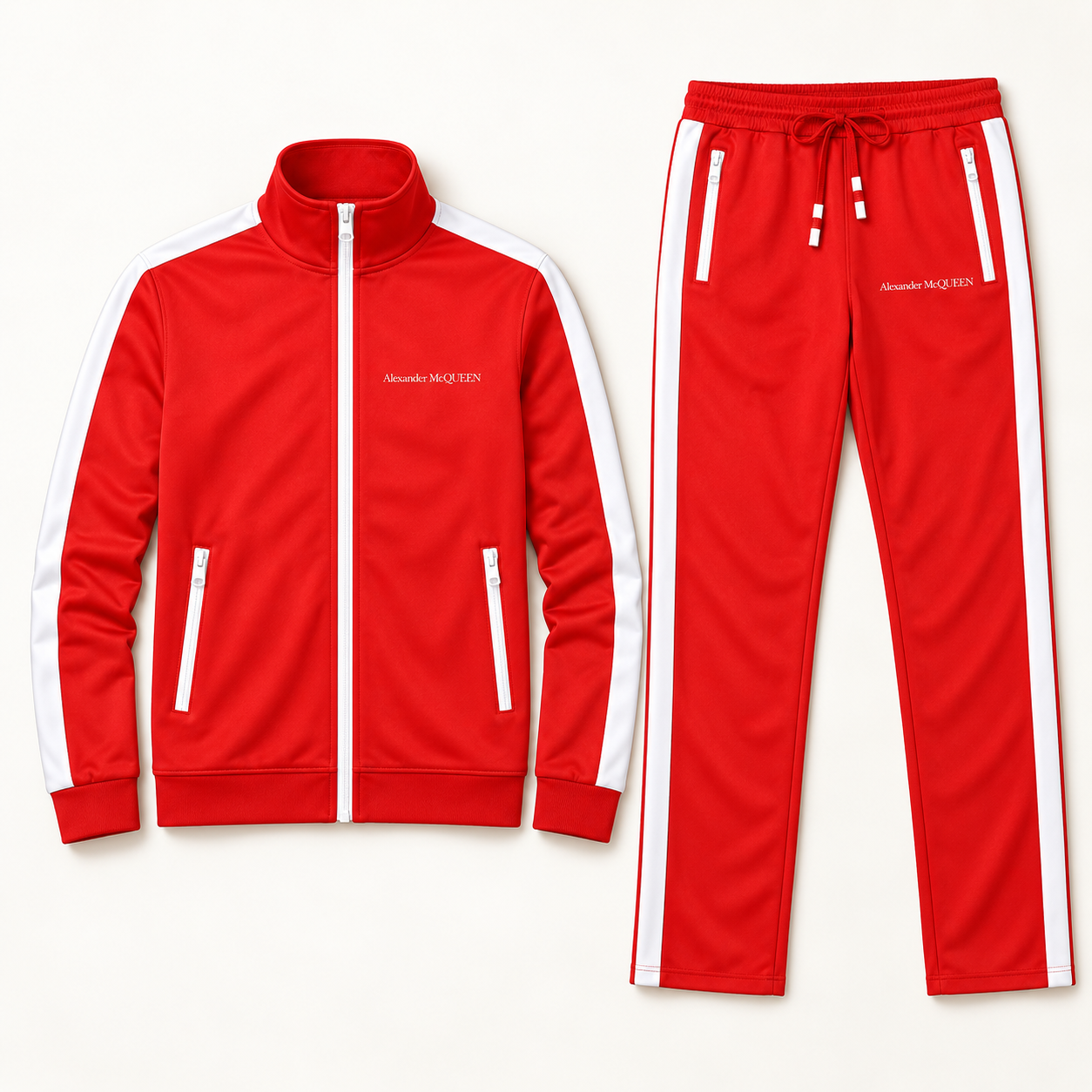 Men's Alexander McQueen Dri-Fit TrackSuit | Color: Red | View 5