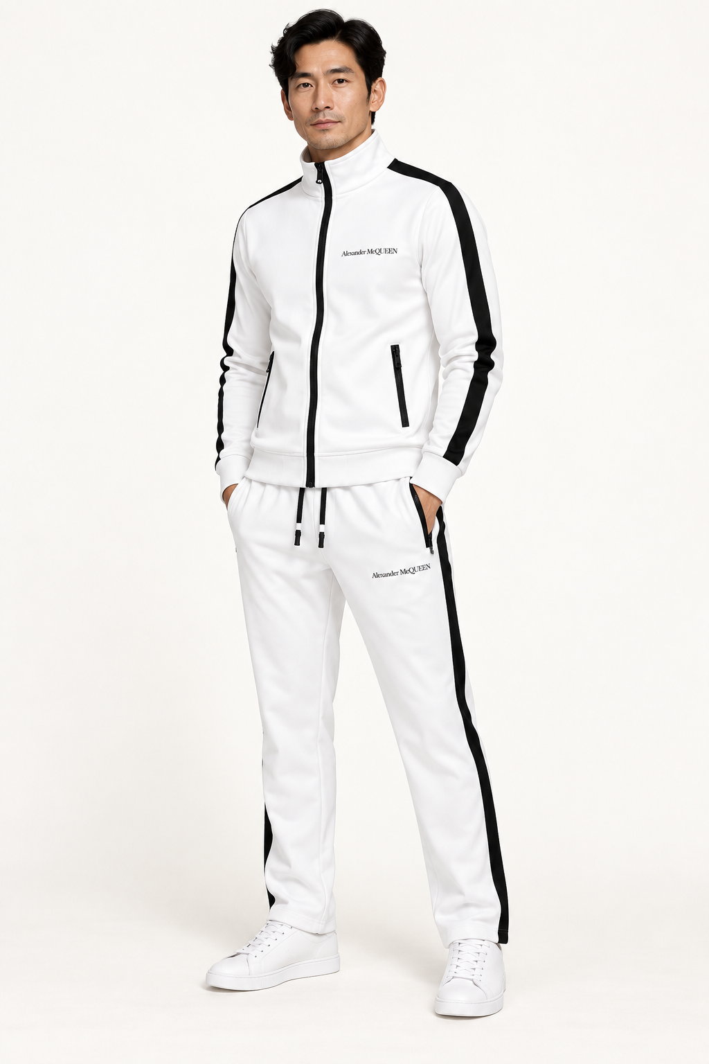 Men's Alexander McQueen Dri-Fit TrackSuit | Color: White | View 2