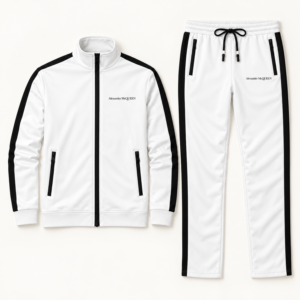Men's Alexander McQueen Dri-Fit TrackSuit | Color: White | View 5