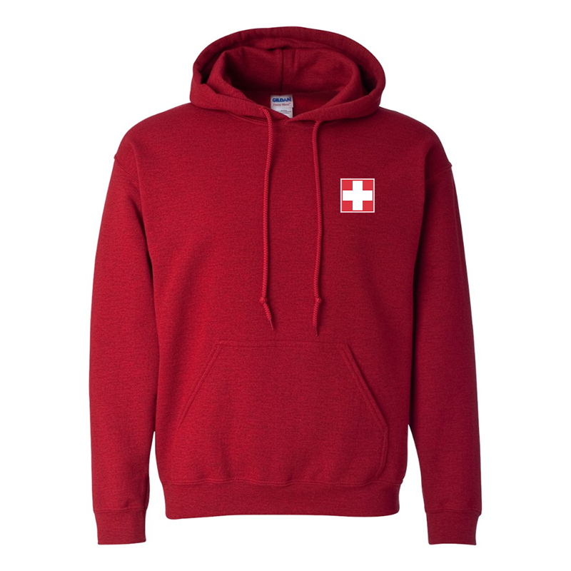 Men's  Switzerland National Football Soccer Team Gildan  Heavy Blend Hooded Sweatshirt