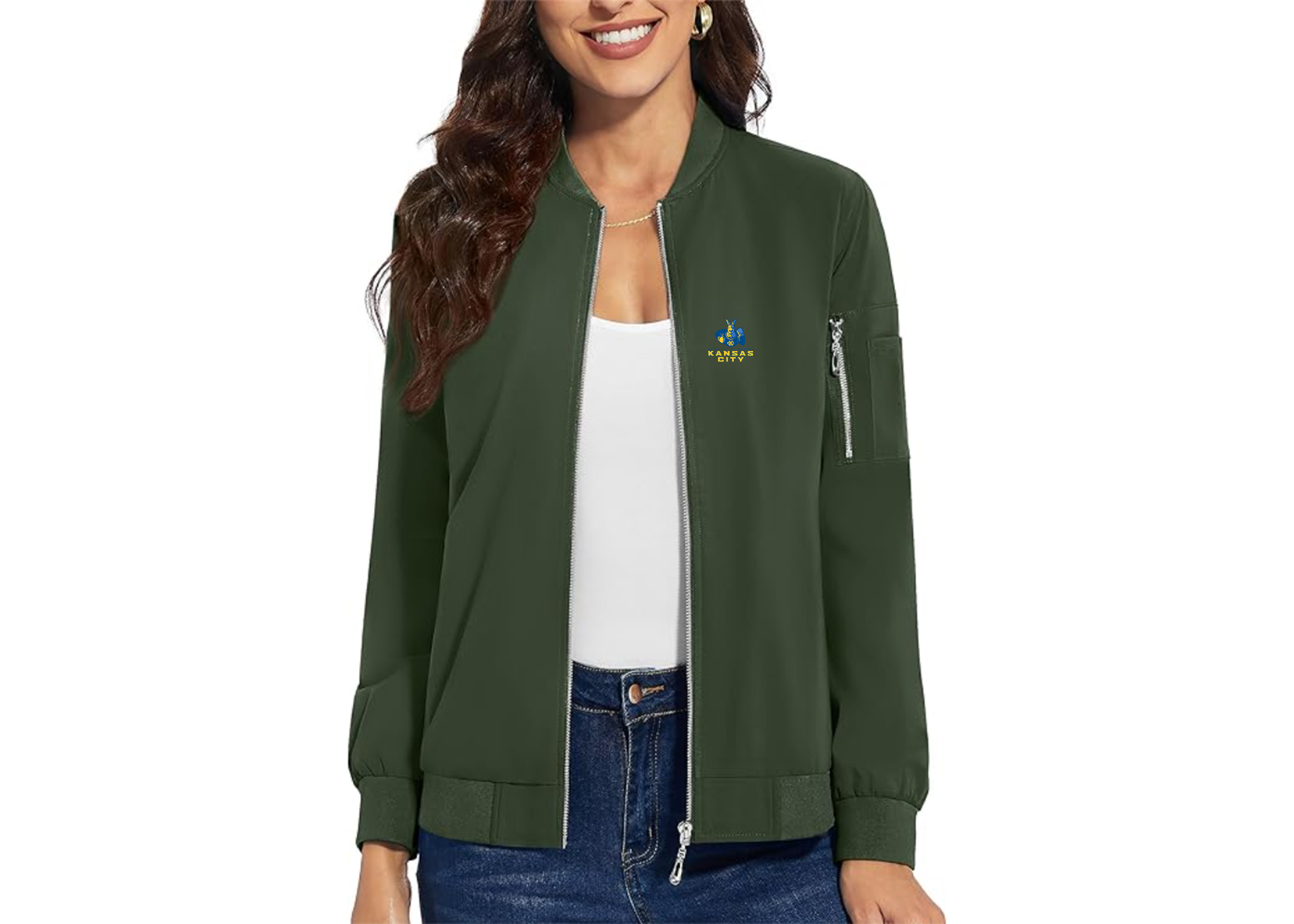 Women's UMKC Kangaroos Premium Bomber Jacket Outerwear