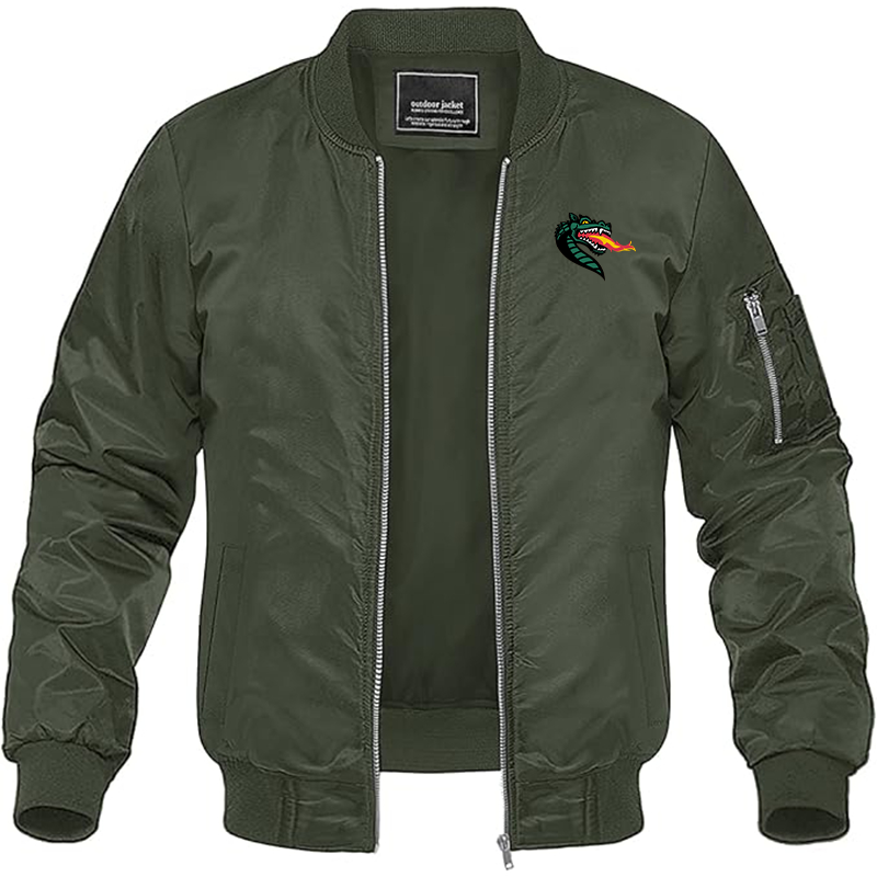 Men's UAB Blazers Lightweight Bomber Jacket Windbreaker Softshell Varsity Jacket Coat