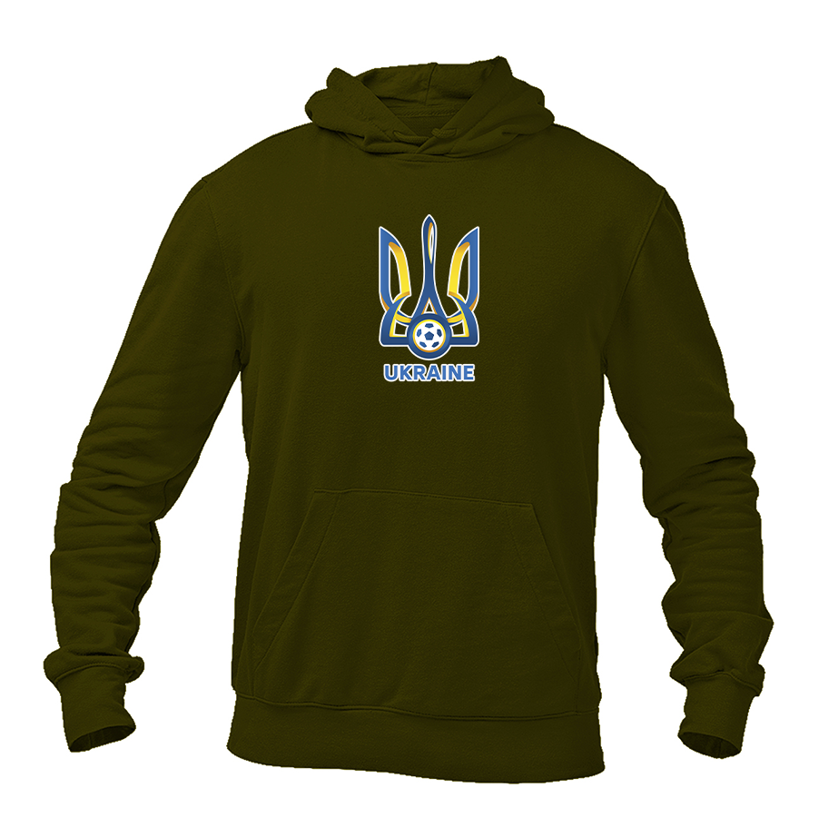 Men's Ukraine National Football Soccer Team Gildan  Heavy Blend Hooded Sweatshirt