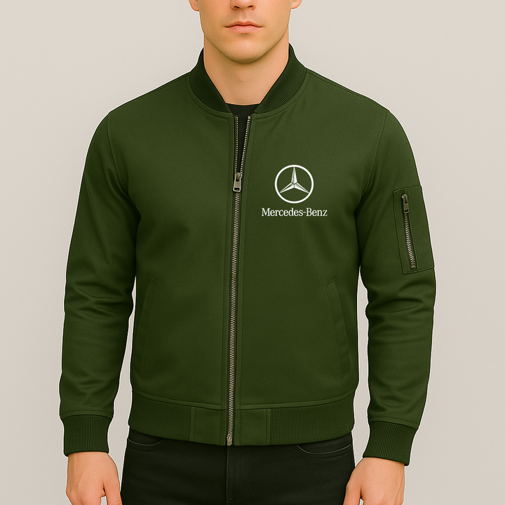Men’s Mercedes-Benz Luxury Car Lightweight Bomber Jacket Windbreaker Softshell Varsity Jacket Coat