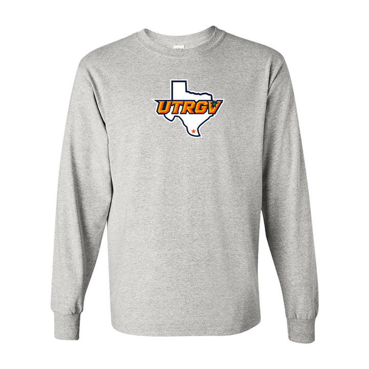 Men's UTRGV Vaqueros Gildan Heavy Cotton Long Sleeve T-Shirt
