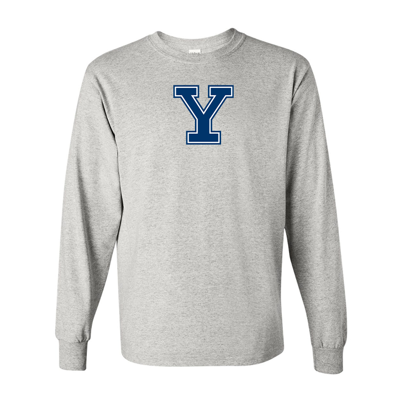 Men's Yale Bulldogs Gildan Heavy Cotton Long Sleeve T-Shirt