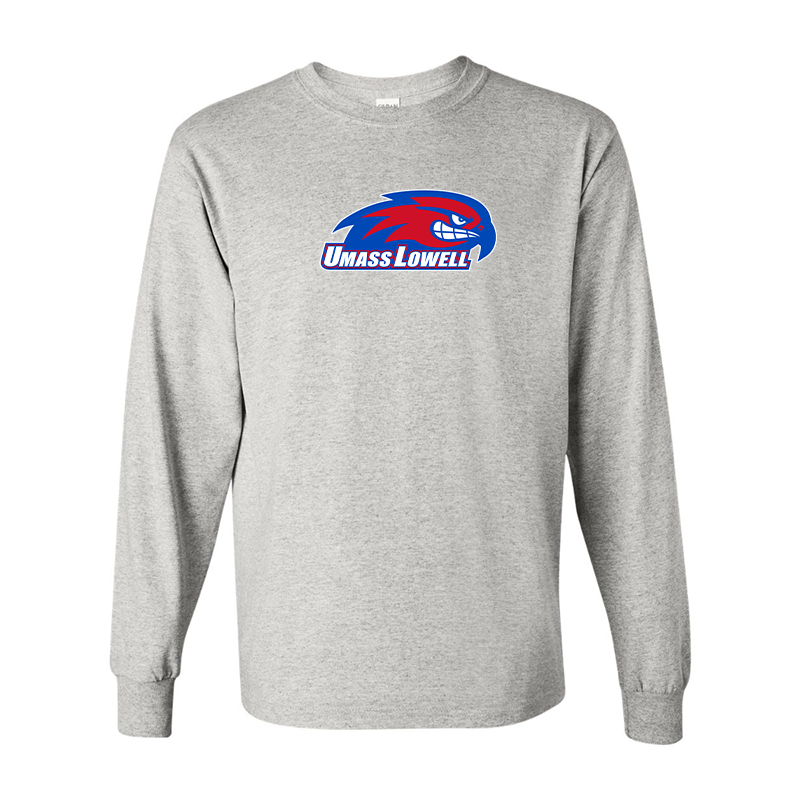 Men's UMass Lowell River Hawks  Gildan Heavy Cotton Long Sleeve T-Shirt