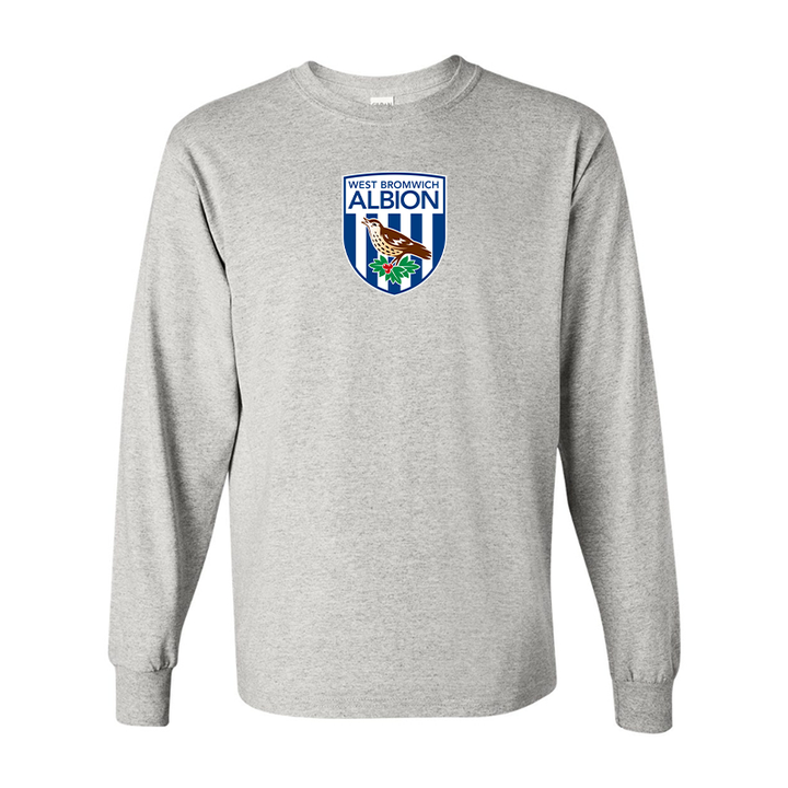 Men's West Bromwich Albion Soccer Gildan Heavy Cotton Long Sleeve T-Shirt