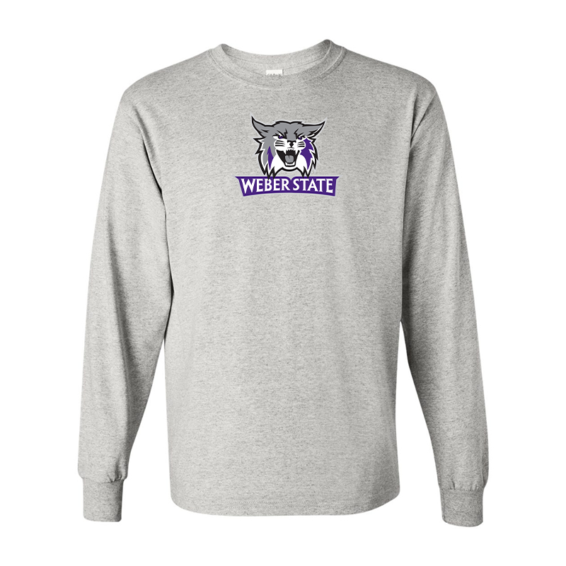 Men's Weber State Wildcats Gildan Heavy Cotton Long Sleeve T-Shirt