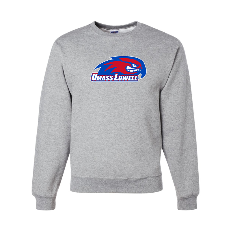 Men's UMass Lowell River Hawks  JERZEES NuBlend Crewneck Sweatshirt