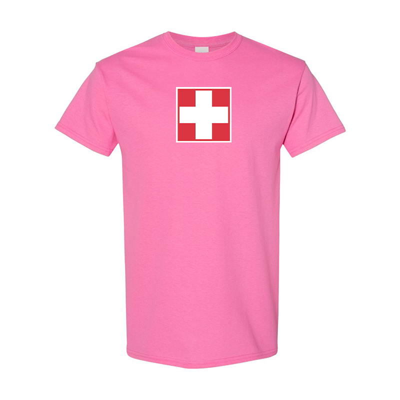 Men's Switzerland National Football Soccer Team Gildan Heavy Cotton T-Shirt