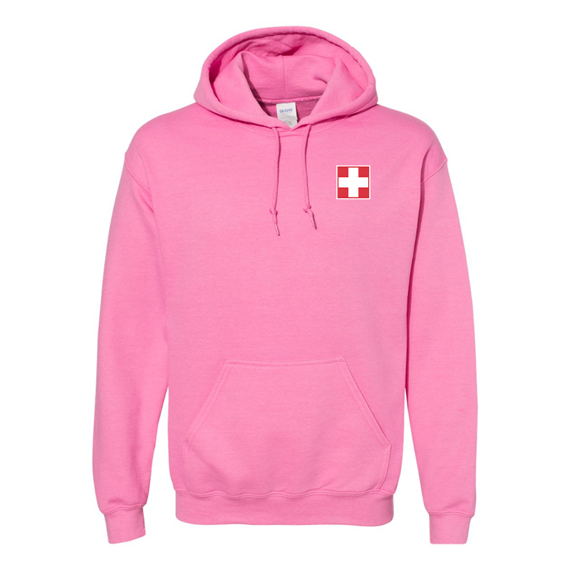 Men's  Switzerland National Football Soccer Team Gildan  Heavy Blend Hooded Sweatshirt