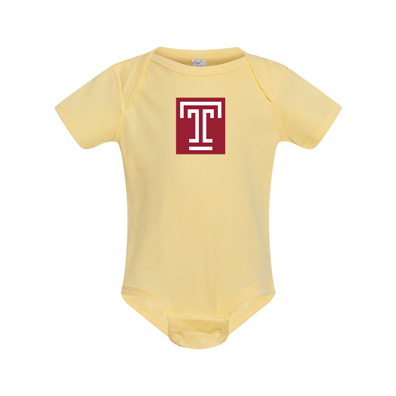 Temple Owls  Rabbit Skins Infant Baby Rib Bodysuit