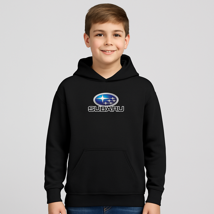 Youth Kids Subaru Car Pullover Hoodie