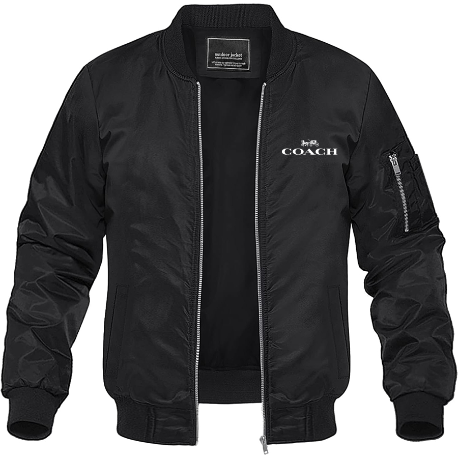 Men's Coach Lightweight Bomber Jacket Windbreaker Softshell Varsity Jacket Coat