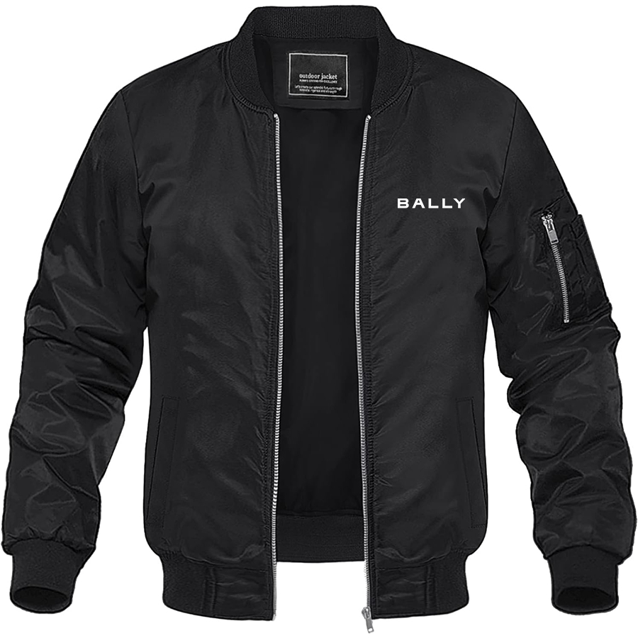 Men's Bally Lightweight Bomber Jacket Windbreaker Softshell Varsity Jacket Coat