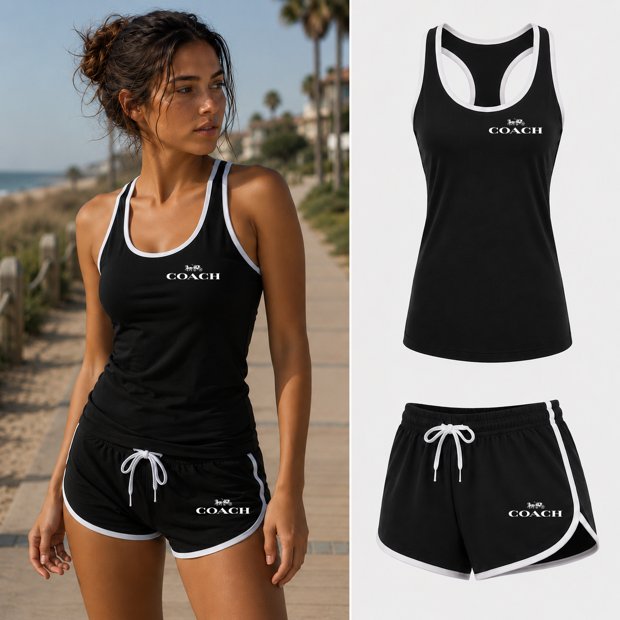 Women’s Coach Tanktop and Shorts Set