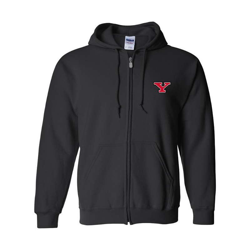 Men's Youngstown State Penguins Gildan  Heavy Blend Full Zip Hooded Sweatshirt