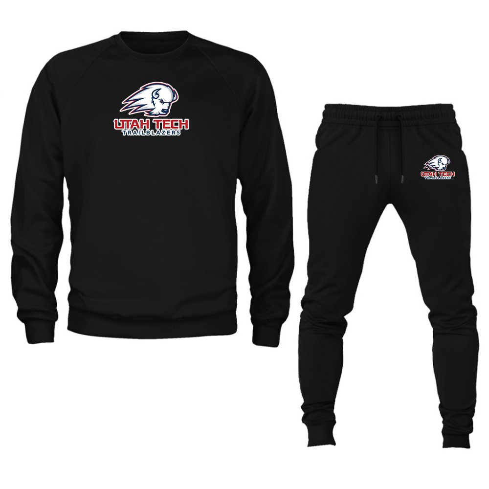 Men's Utah Tech Trailblazers Crewneck Sweatshirt Joggers Suit