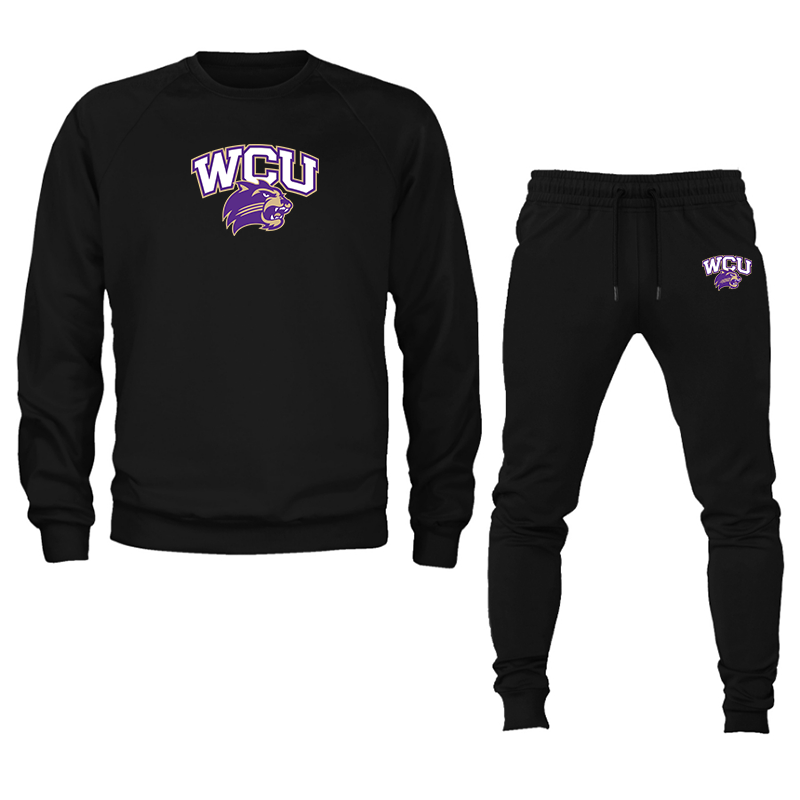 Men's Western Carolina Catamounts Crewneck Sweatshirt Joggers Suit