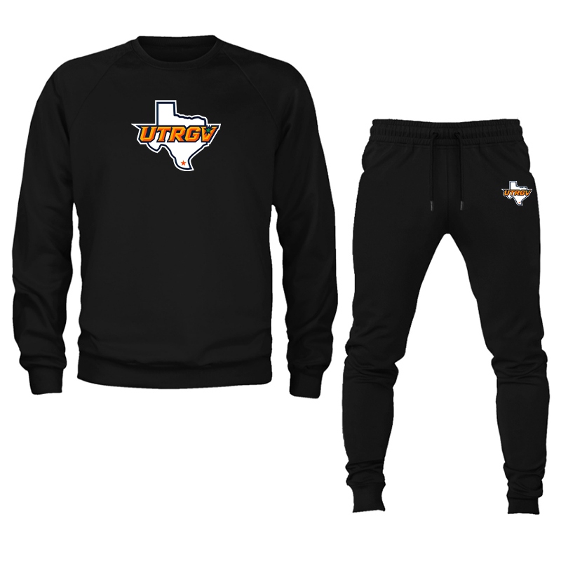 Men's UTRGV Vaqueros Crewneck Sweatshirt Joggers Suit