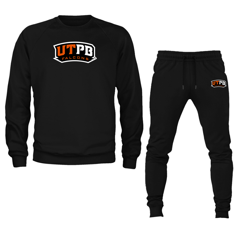 Men's  UTPB Falcons Crewneck Sweatshirt Joggers Suit