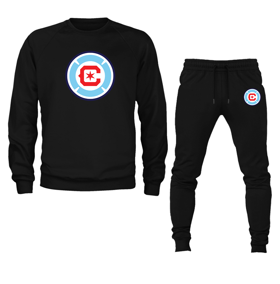 Men's Chicago fire Soccer Crewneck Sweatshirt Joggers Suit