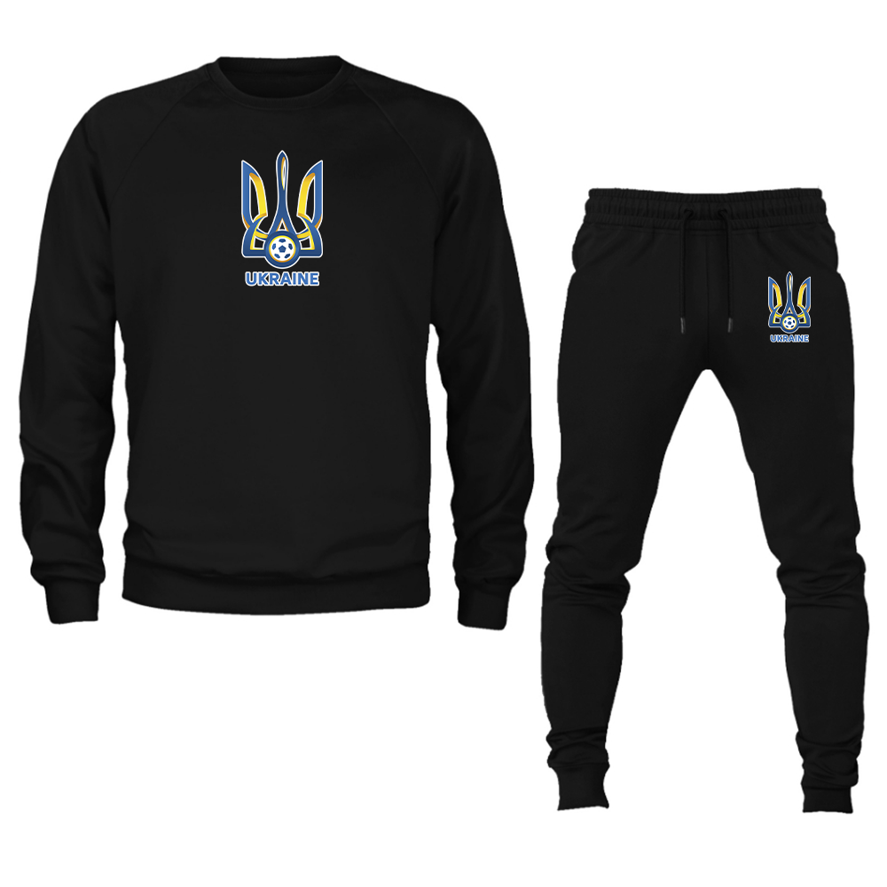 Men's Ukraine National Football Soccer Team Crewneck Sweatshirt Joggers Suit