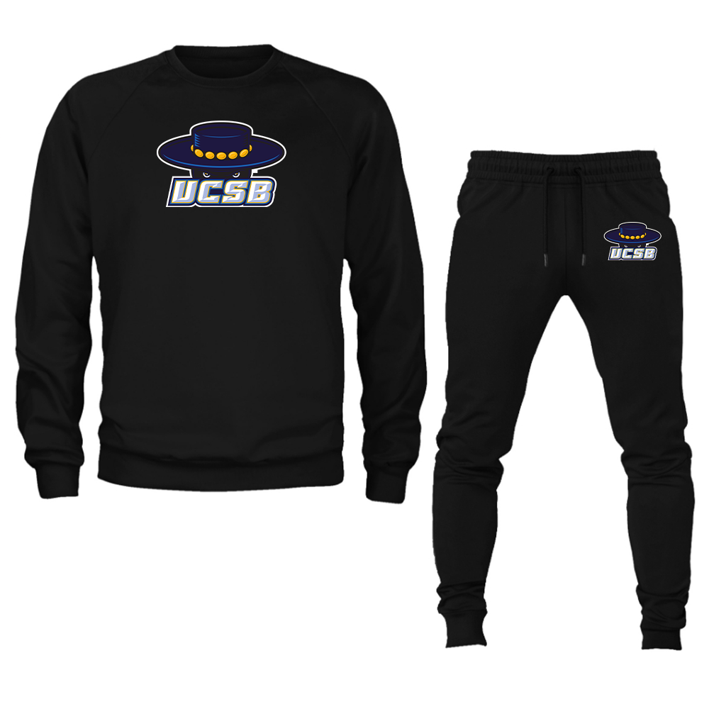 Men's UCSB Gauchos Crewneck Sweatshirt Joggers Suit
