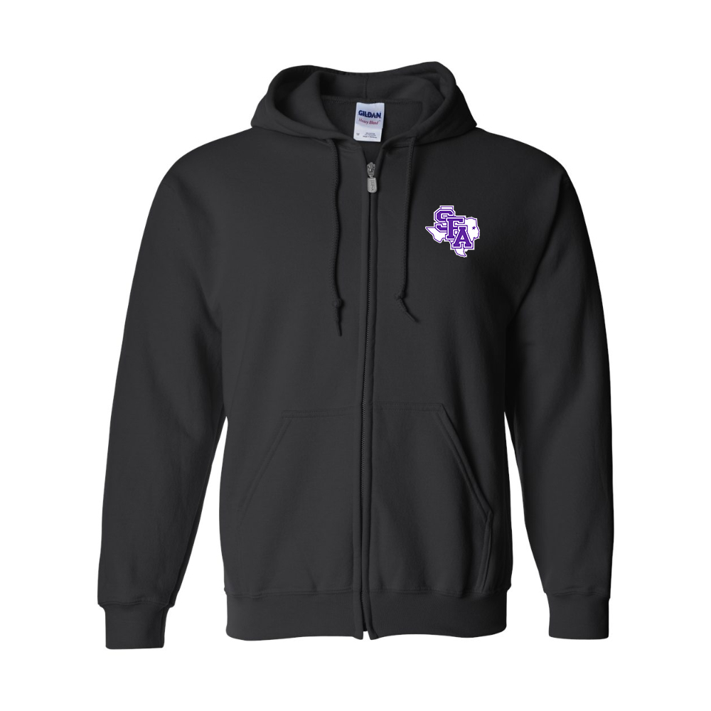 Men's  Stephen F. Austin Lumberjacks  JERZEES NuBlend Full-Zip Hooded Sweatshirt