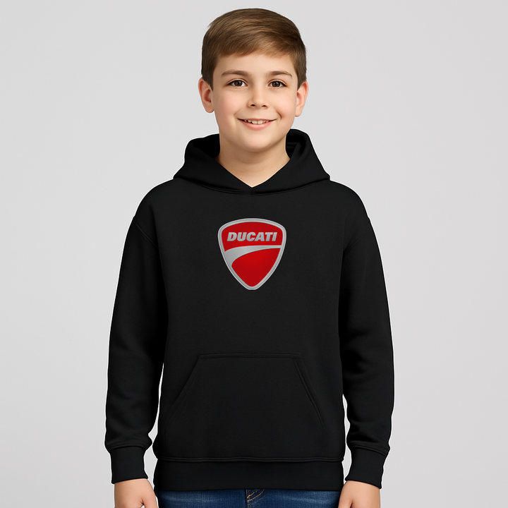 Youth Kids Ducati Motorcycle Car Pullover Hoodie