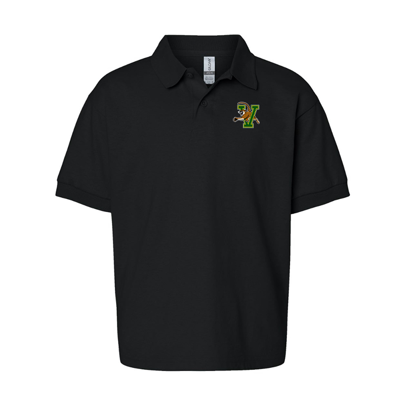 Youth Vermont Catamounts Gildan Dry Blend Jersey Polo