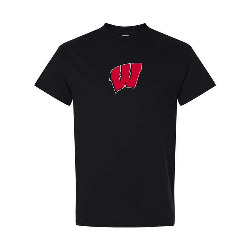 Men's  Wisconsin Badgers  Gildan Heavy Cotton T-Shirt