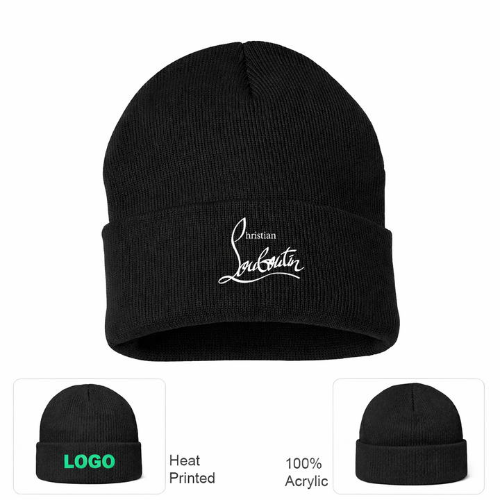 Christian Louboutin Cuffed Beanie Hat